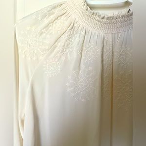 Never Worn LOFT Embroidered Blouse